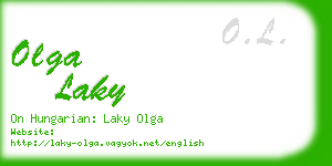 olga laky business card